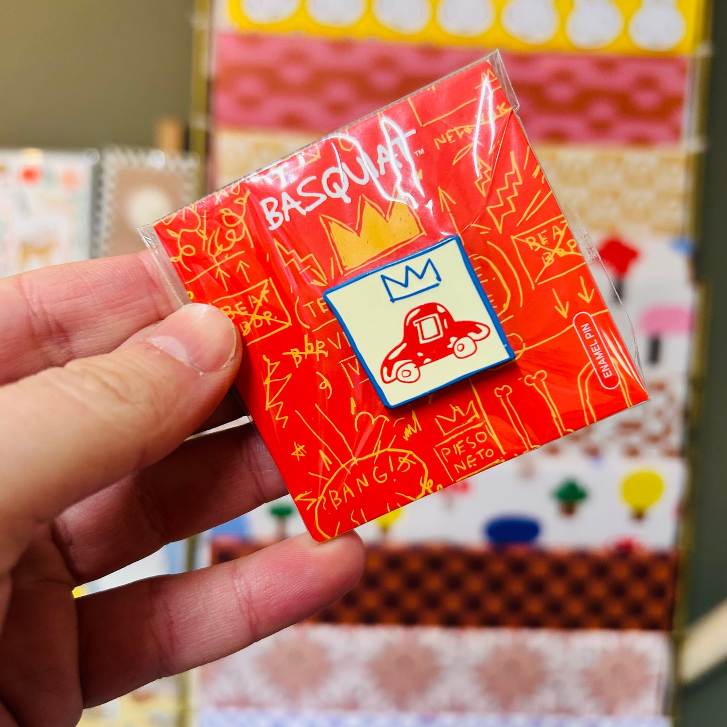 JEAN-MICHEL BASQUIAT - Blue Car Pin