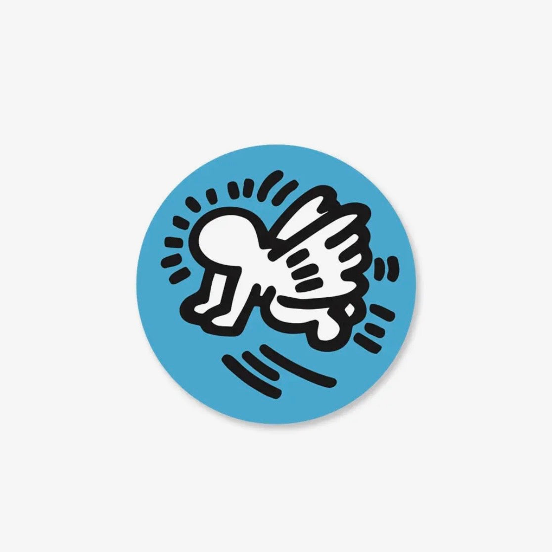 Keith Haring - Angel baby round magnet