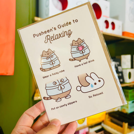 Pusheen Guide to Relaxing Card