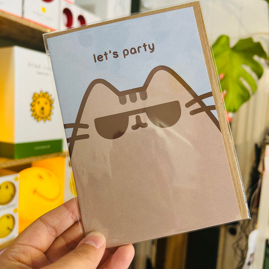 Pusheen Lets Party Card