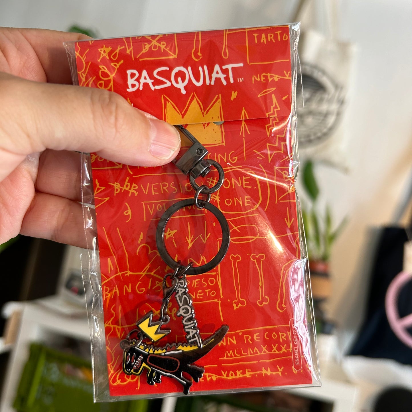 Michel Basquiat Crowned T-Rex Keyring