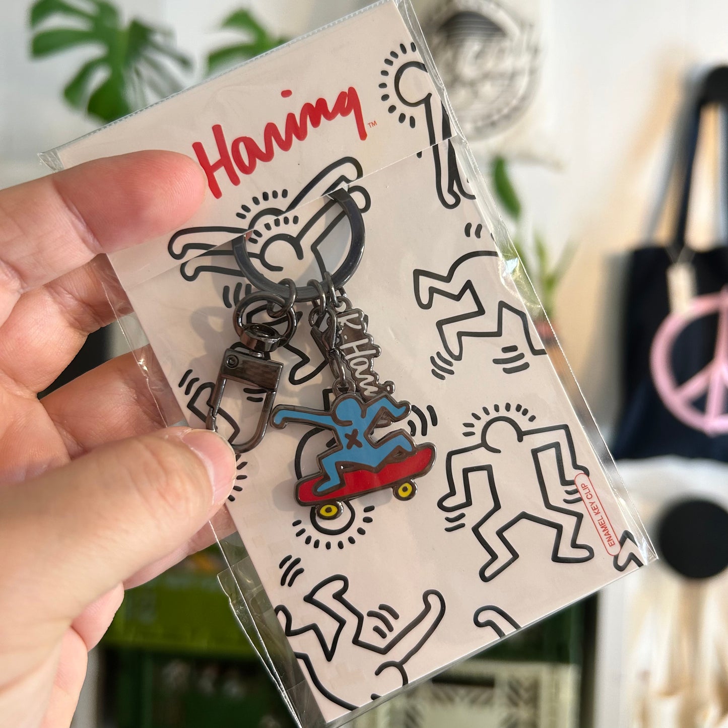 Keith Haring Skateboarder Keyring