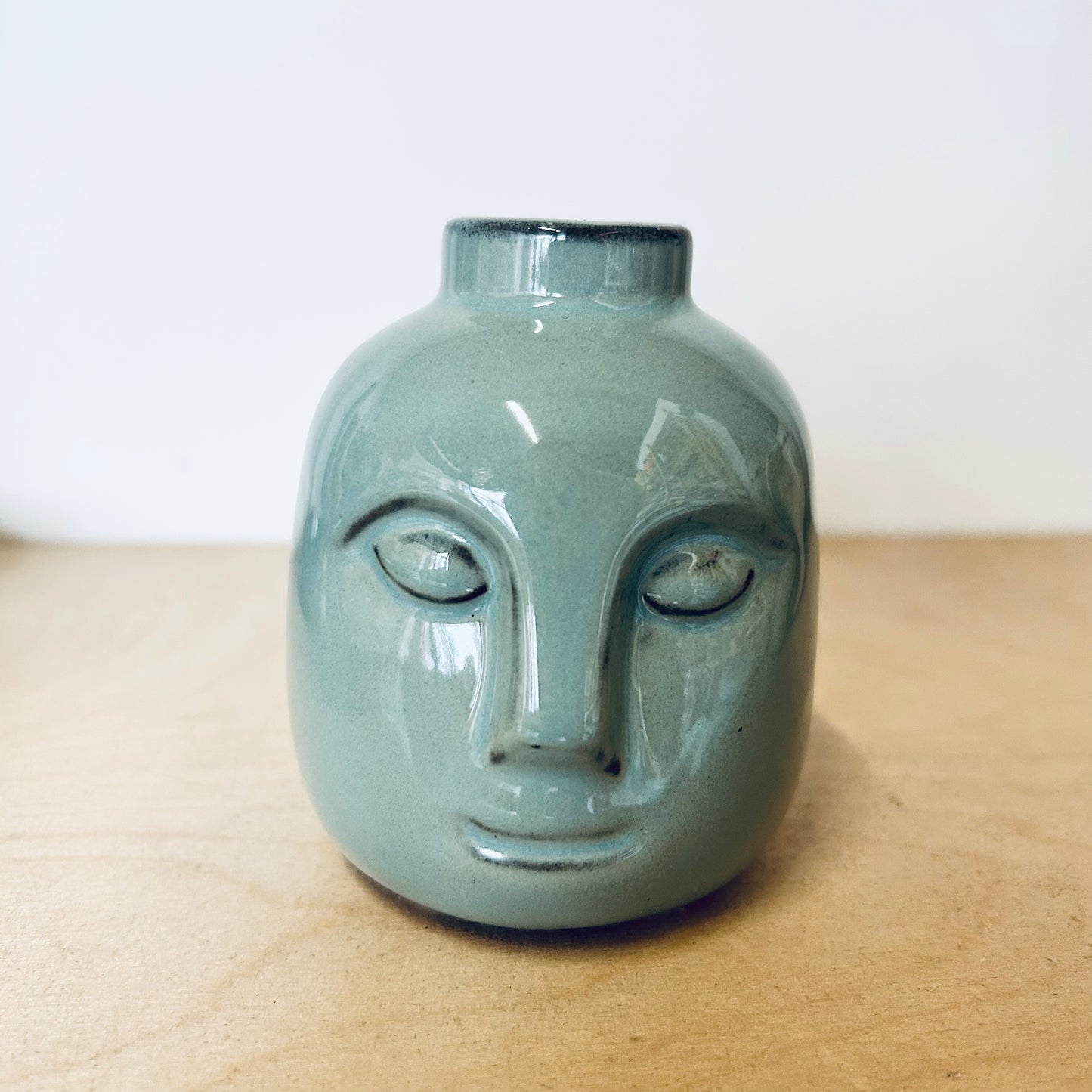 Face Candle Holder | Blue