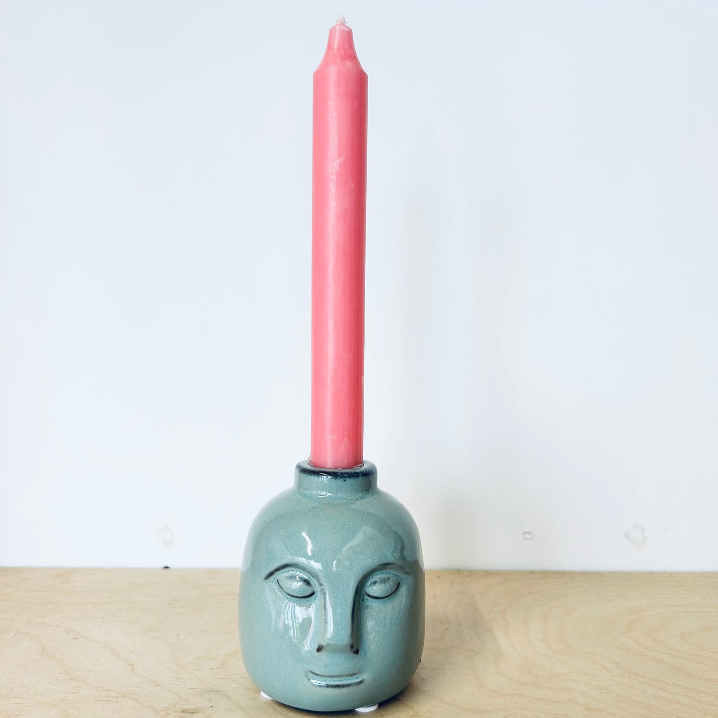 Face Candle Holder | Blue