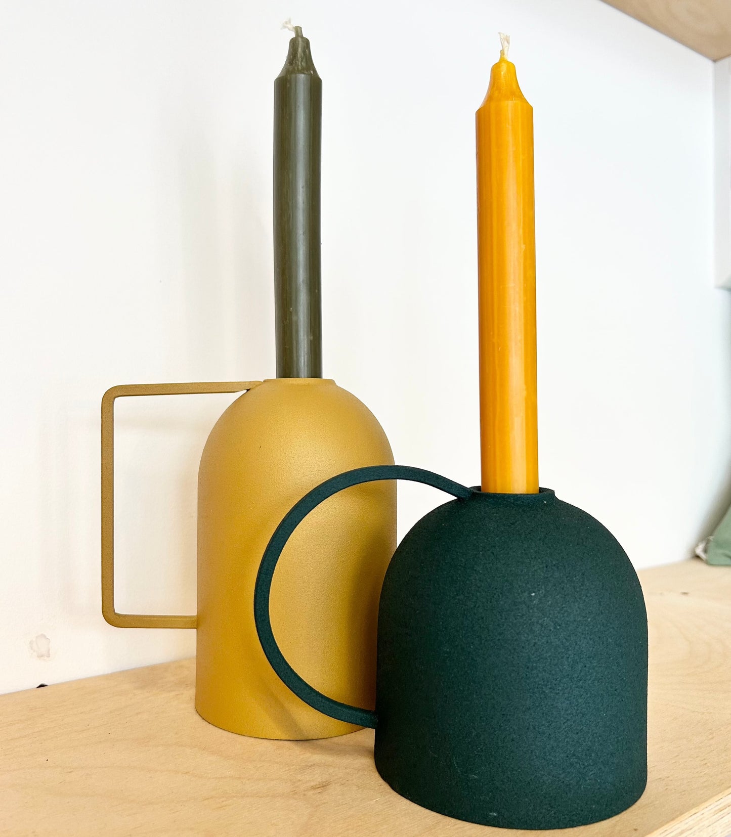 Idon Metal Candle holder | Mustard