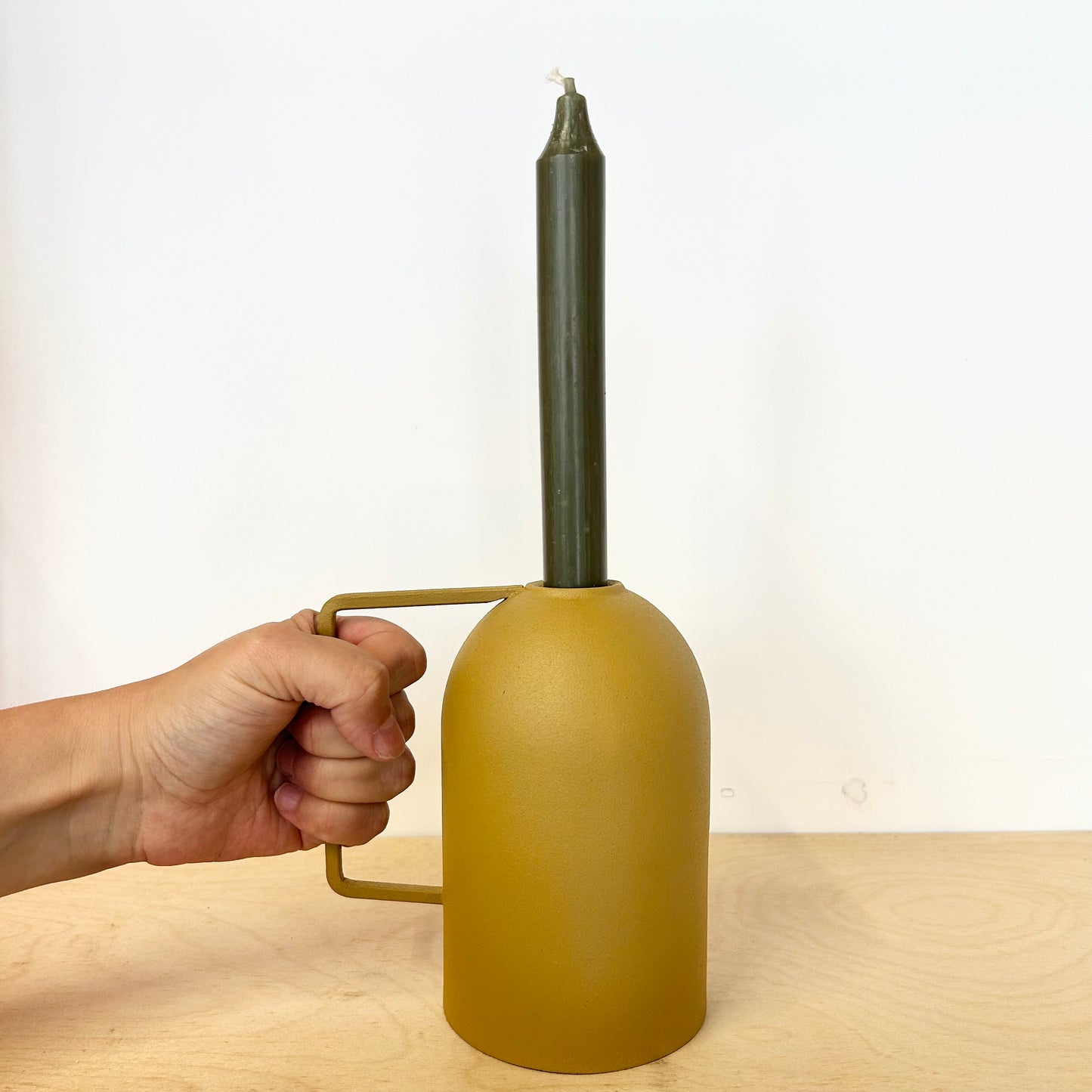 Idon Metal Candle holder | Mustard