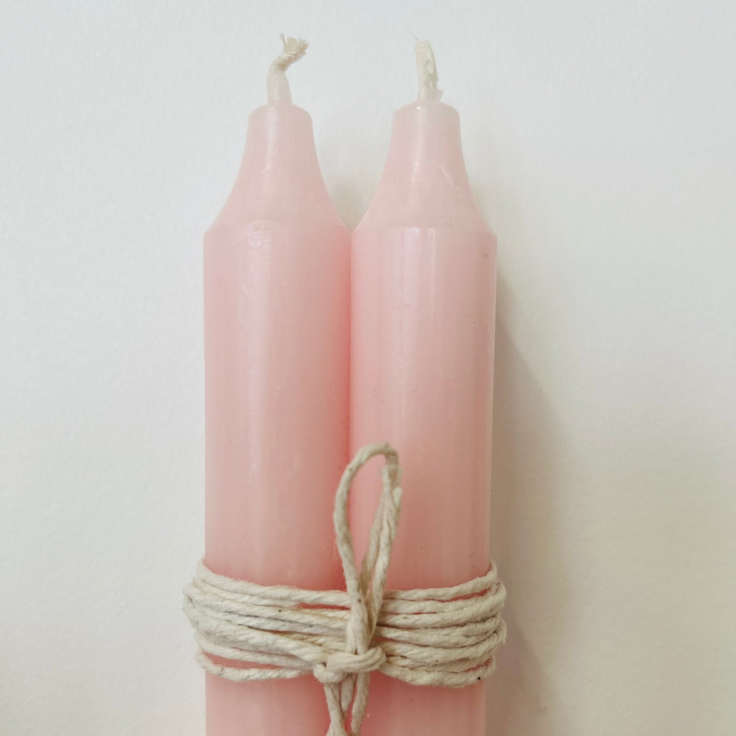 Standard Dinner Candles | Pair | Pastel Pink