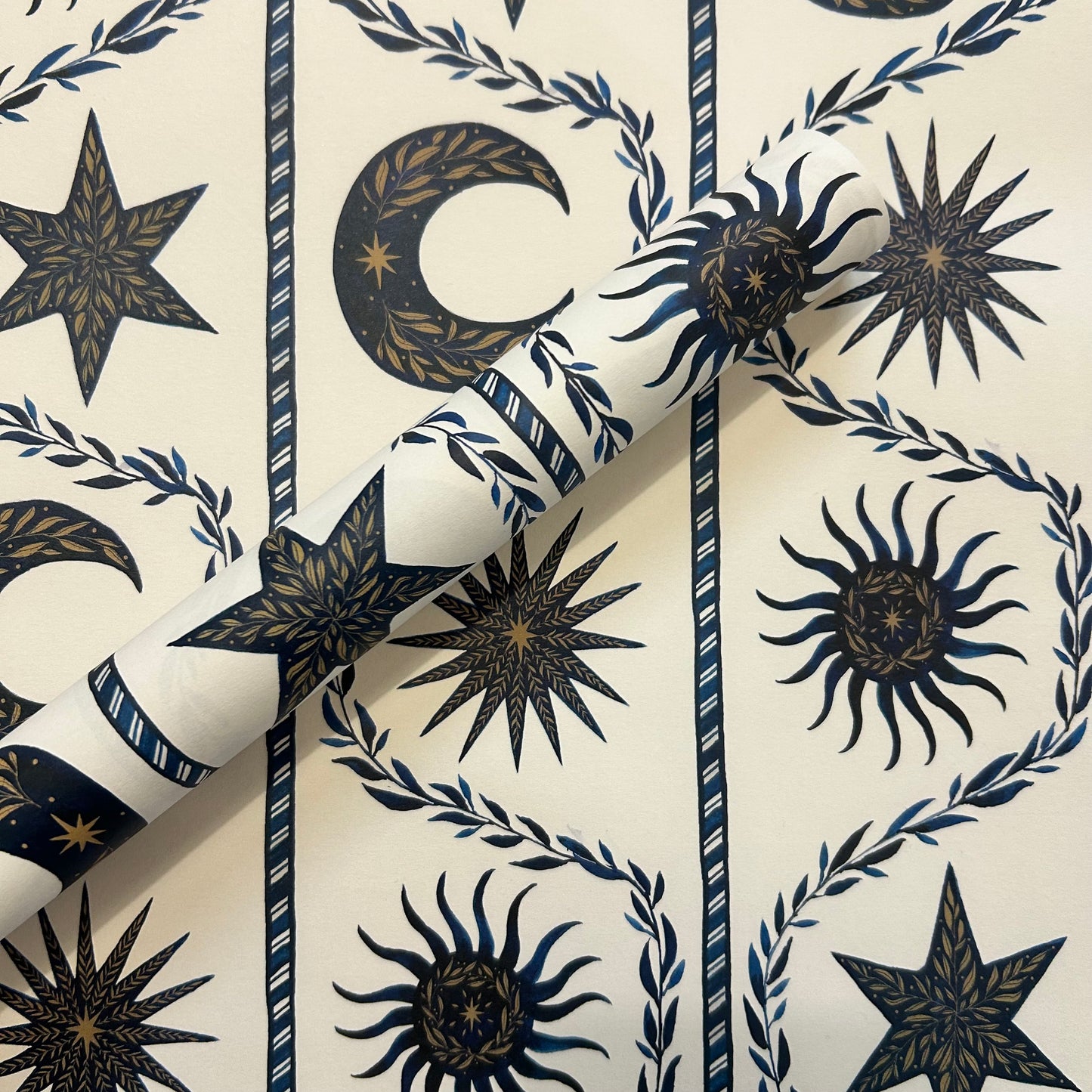 Celestial botanical luxury gift wrap