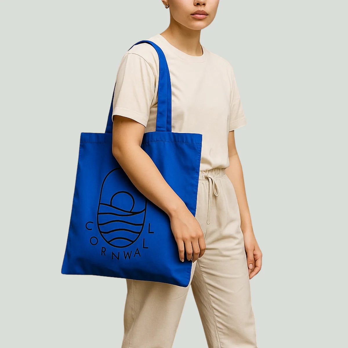 Vivid Blue Cornwall Sunrise Tote
