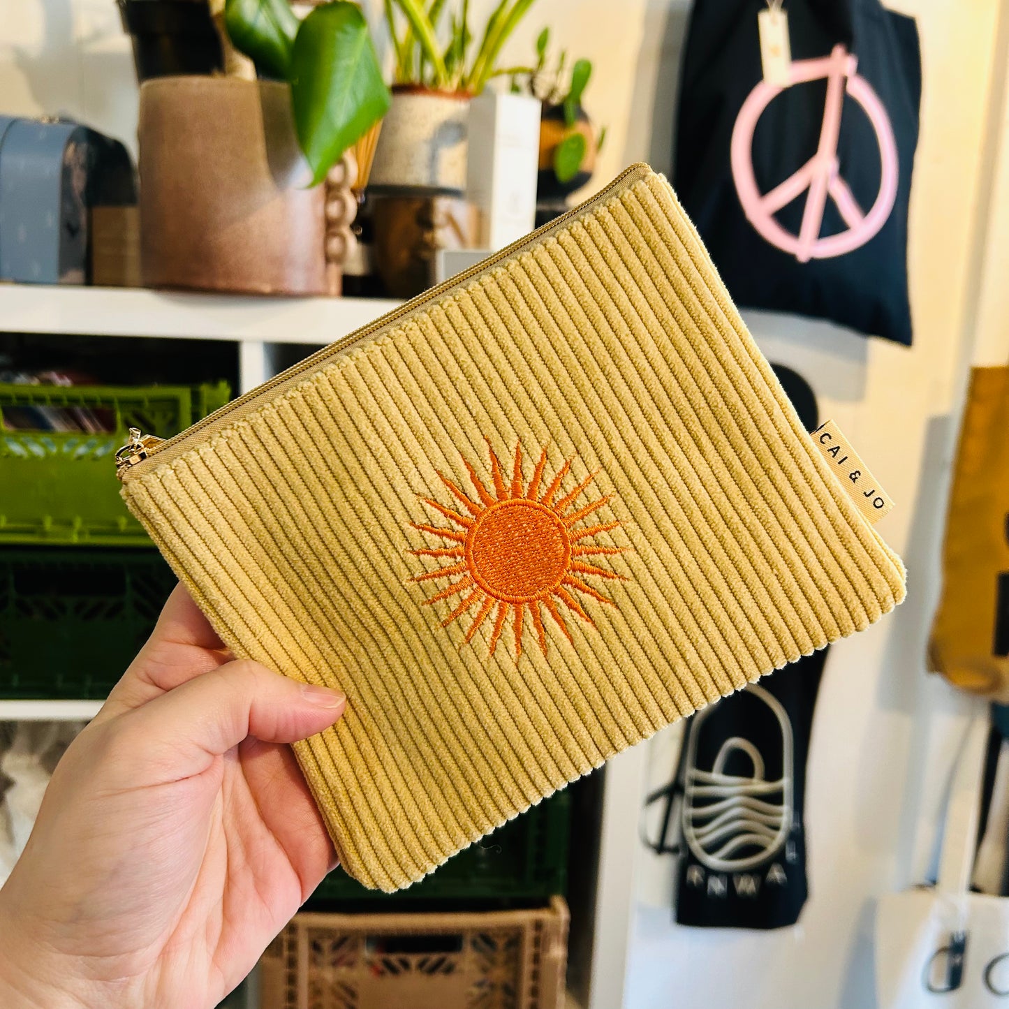 Sunburst Corduroy Pouch