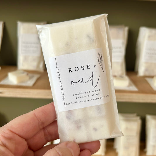 Rose and Oud Soy Wax Melt Snap Bar