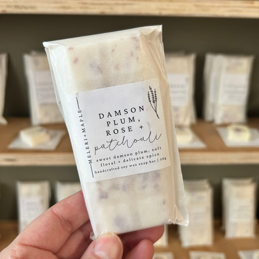 Damson Plum, Rose & Patchouli Soy Wax Melt SnapBar