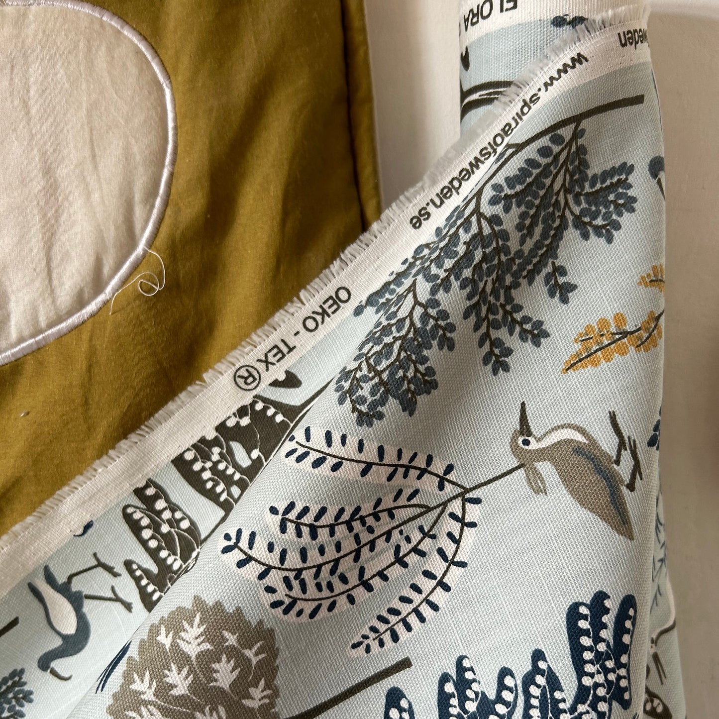 Flora fabric  - Blue P/M