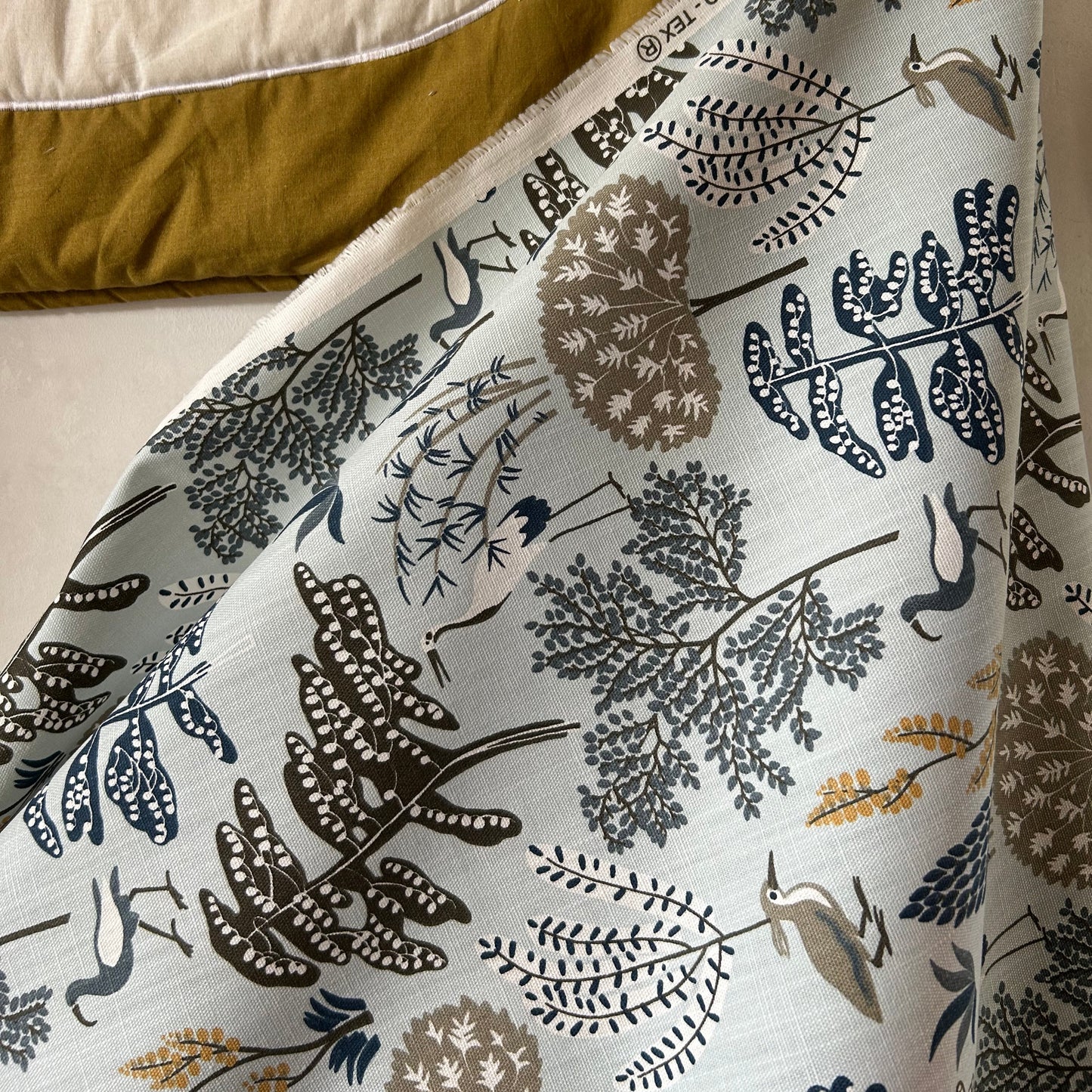 Flora fabric  - Blue P/M