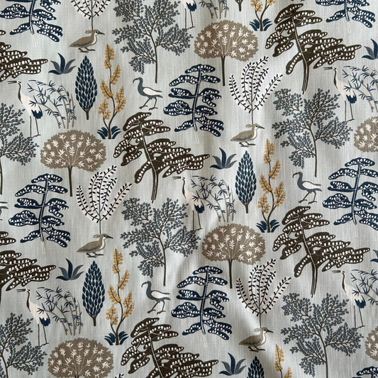 Flora fabric  - Blue P/M