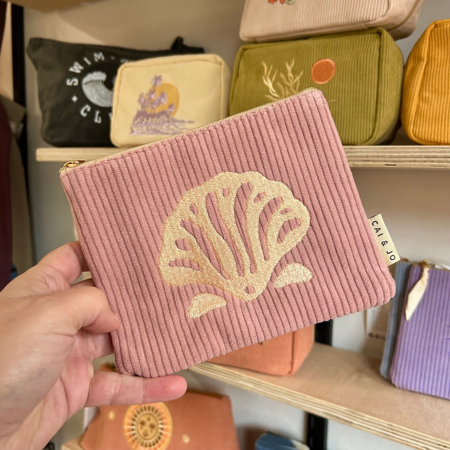 Shell Corduroy Pouch