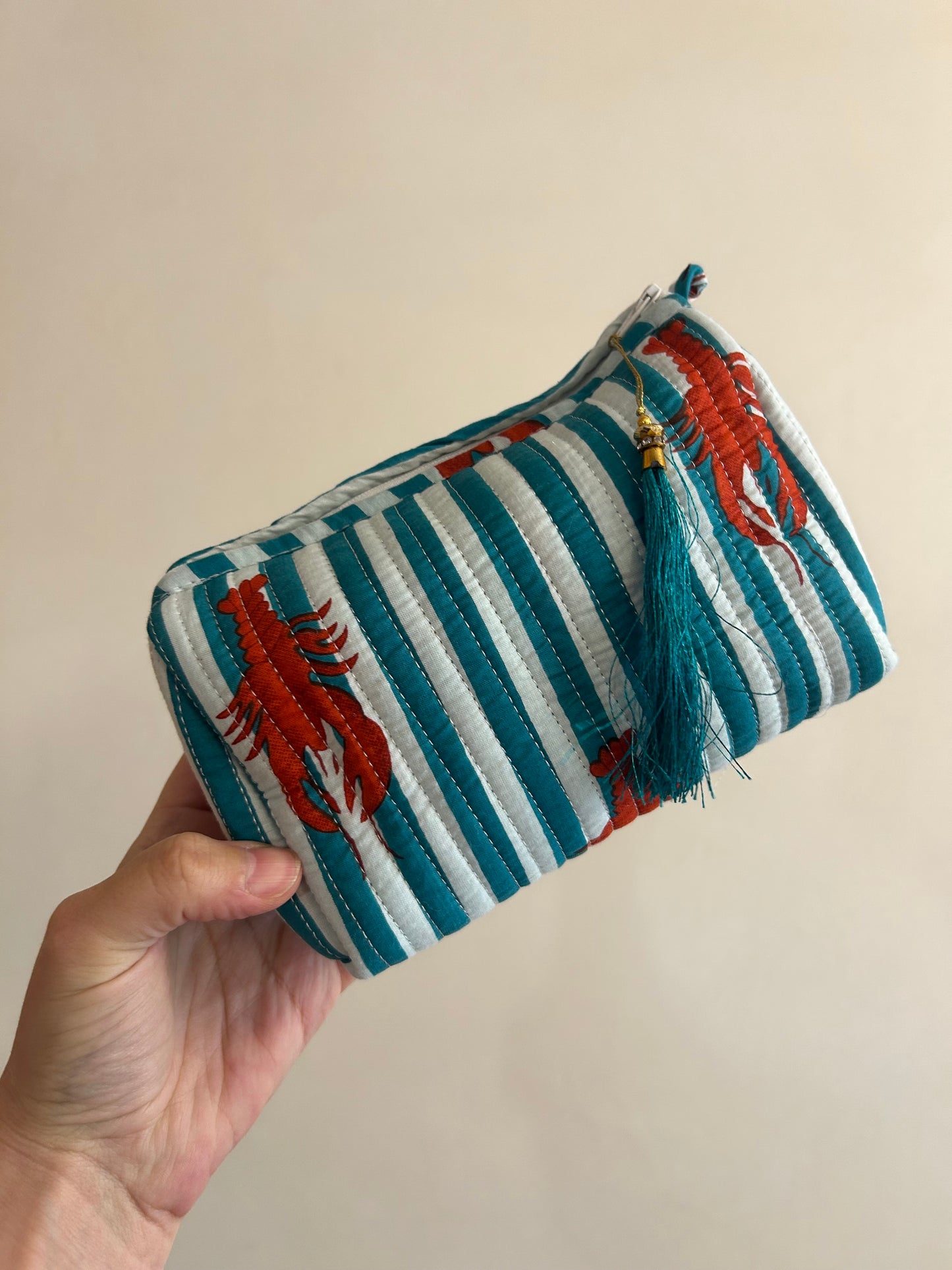 Lobster quilted Wash Bag