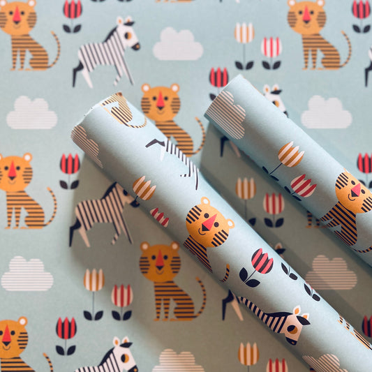 Tiger + Zebra Gift Wrap
