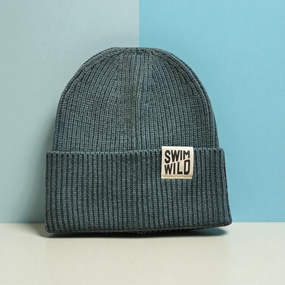 Sea Blue Chunky Knit Beanie