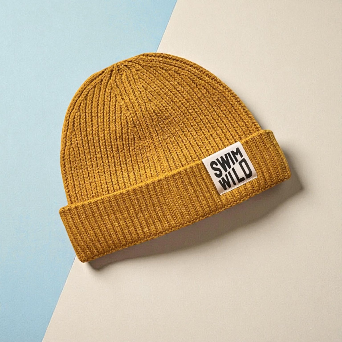 Mustard Fisherman Knit Beanie