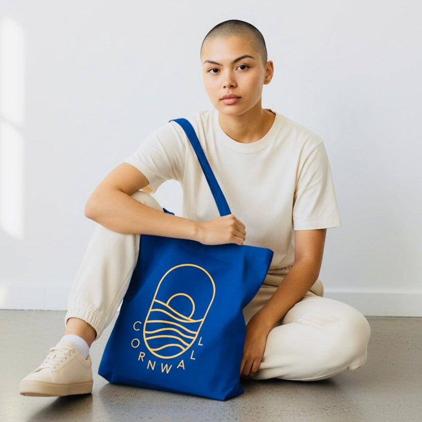 Vivid Blue Cornwall Sunrise Tote