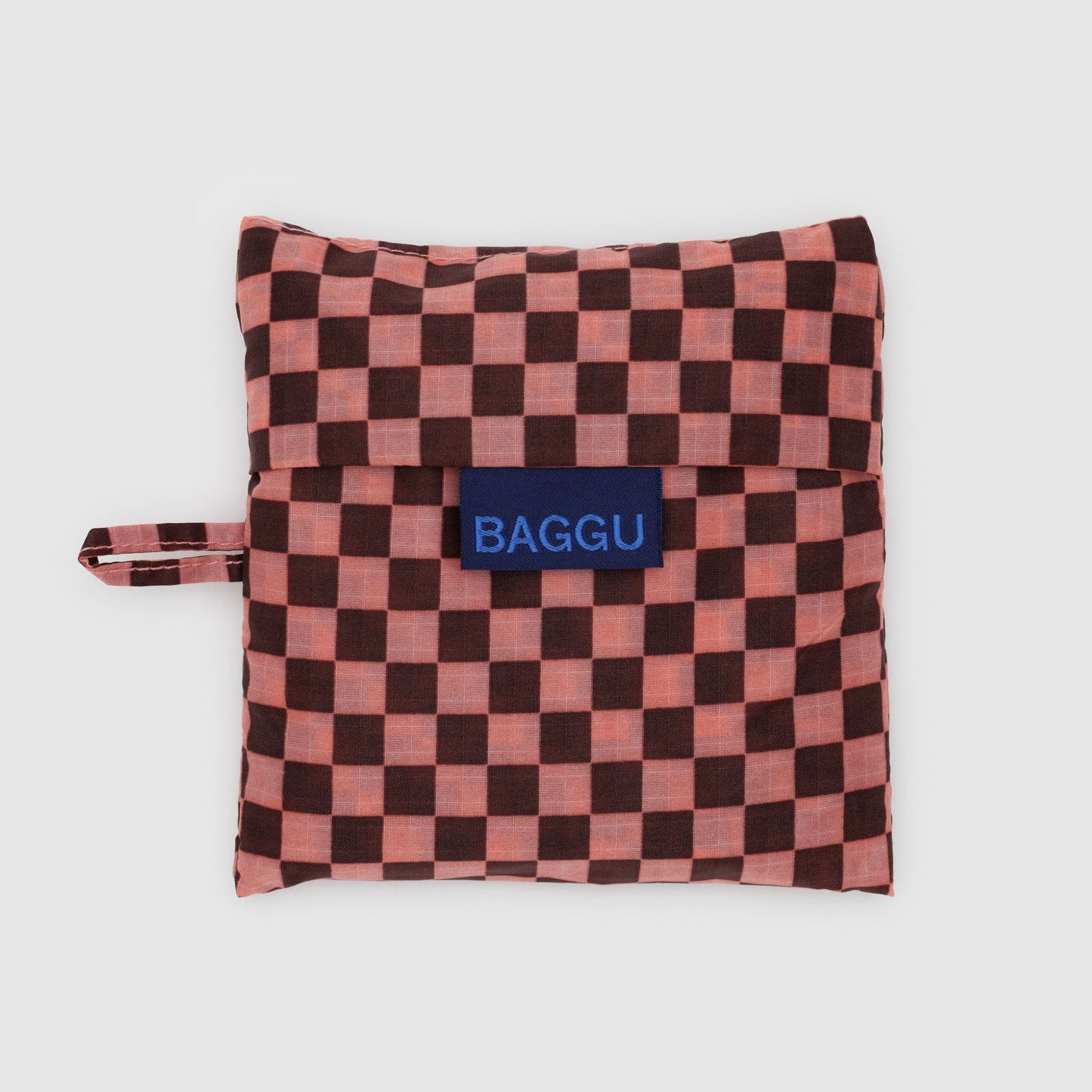 Pink+Brown Checkerboard Reusable Bag