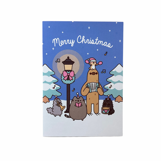 Pusheen Christmas Carol Card