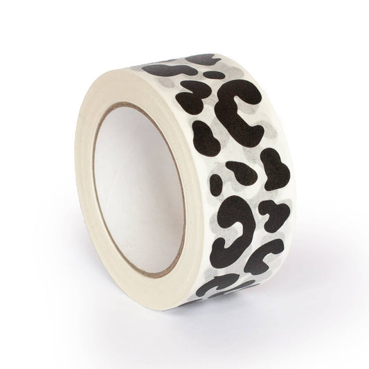 Jumbo Roll  Paper Tape | White Leopard Print