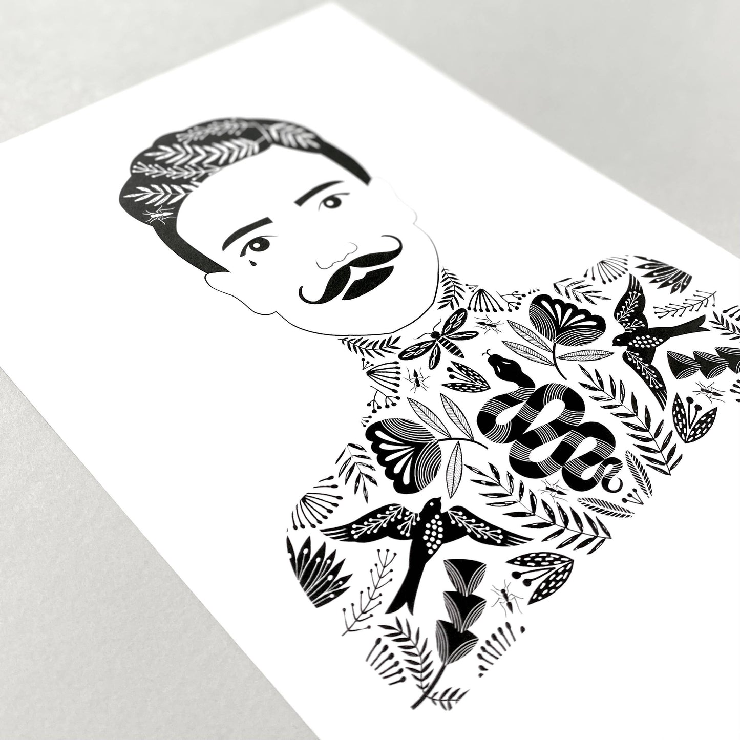 A4 art print - tattooed man