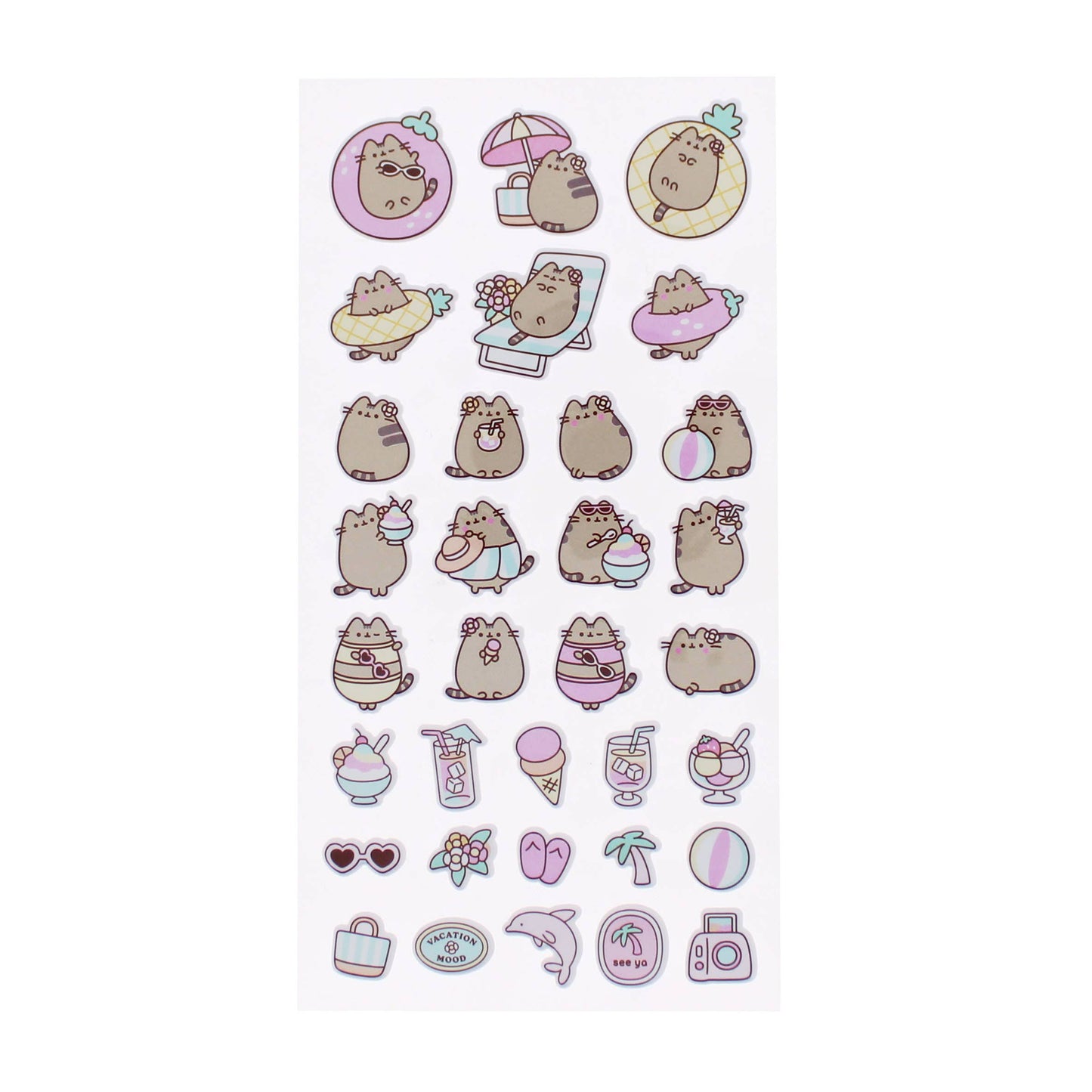 Pusheen Tropical Vacation Stickers