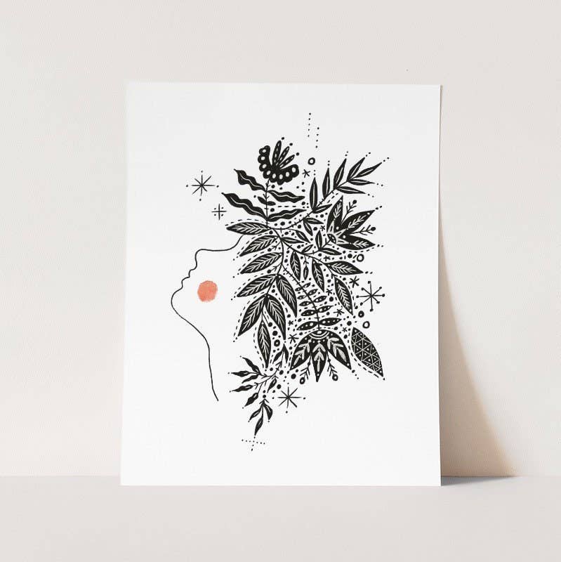 Flowers In Her Hair print