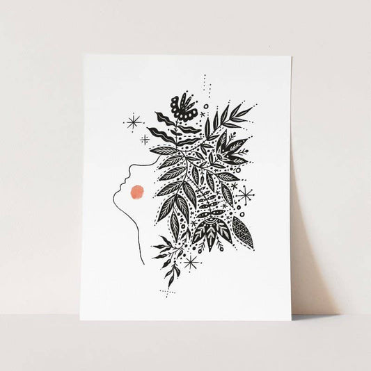 Flowers In Her Hair print