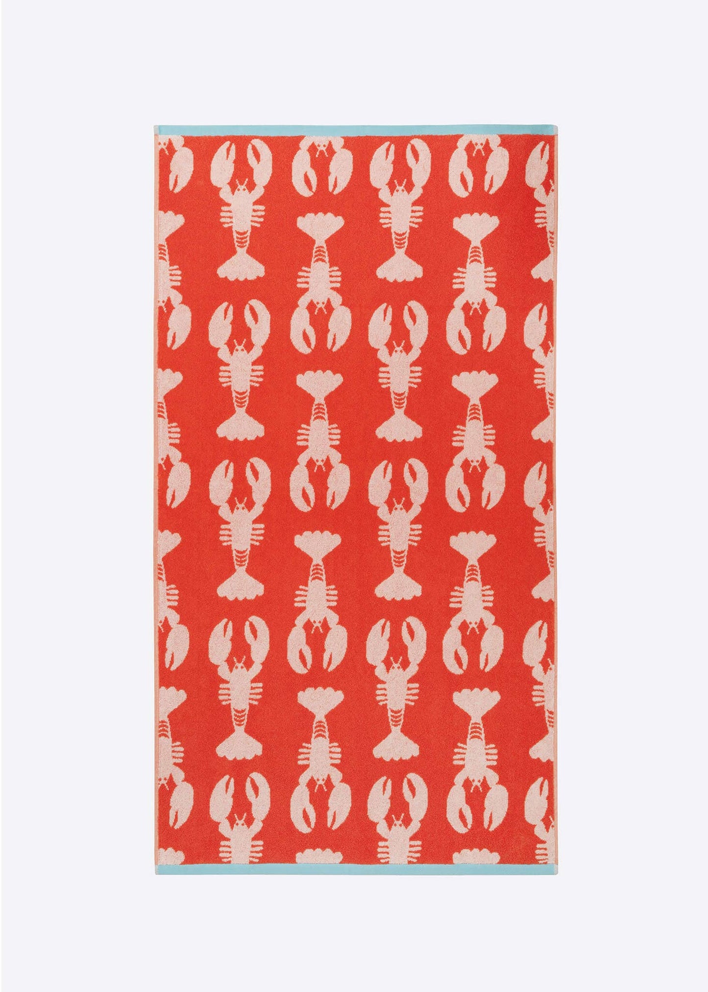 Coral Lobster Organic Cotton Hand Towel