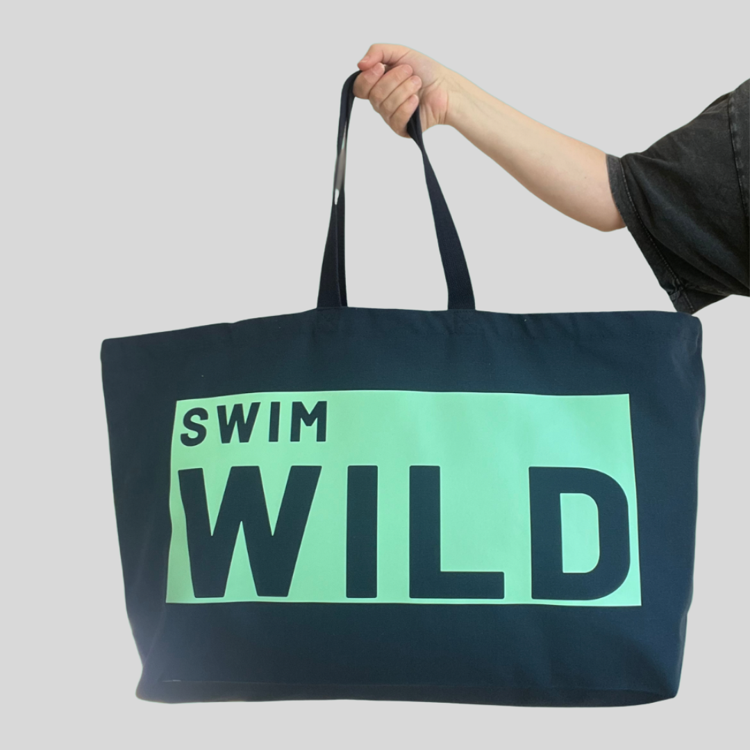 Navy Jumbo Swim Wild bag - Mint