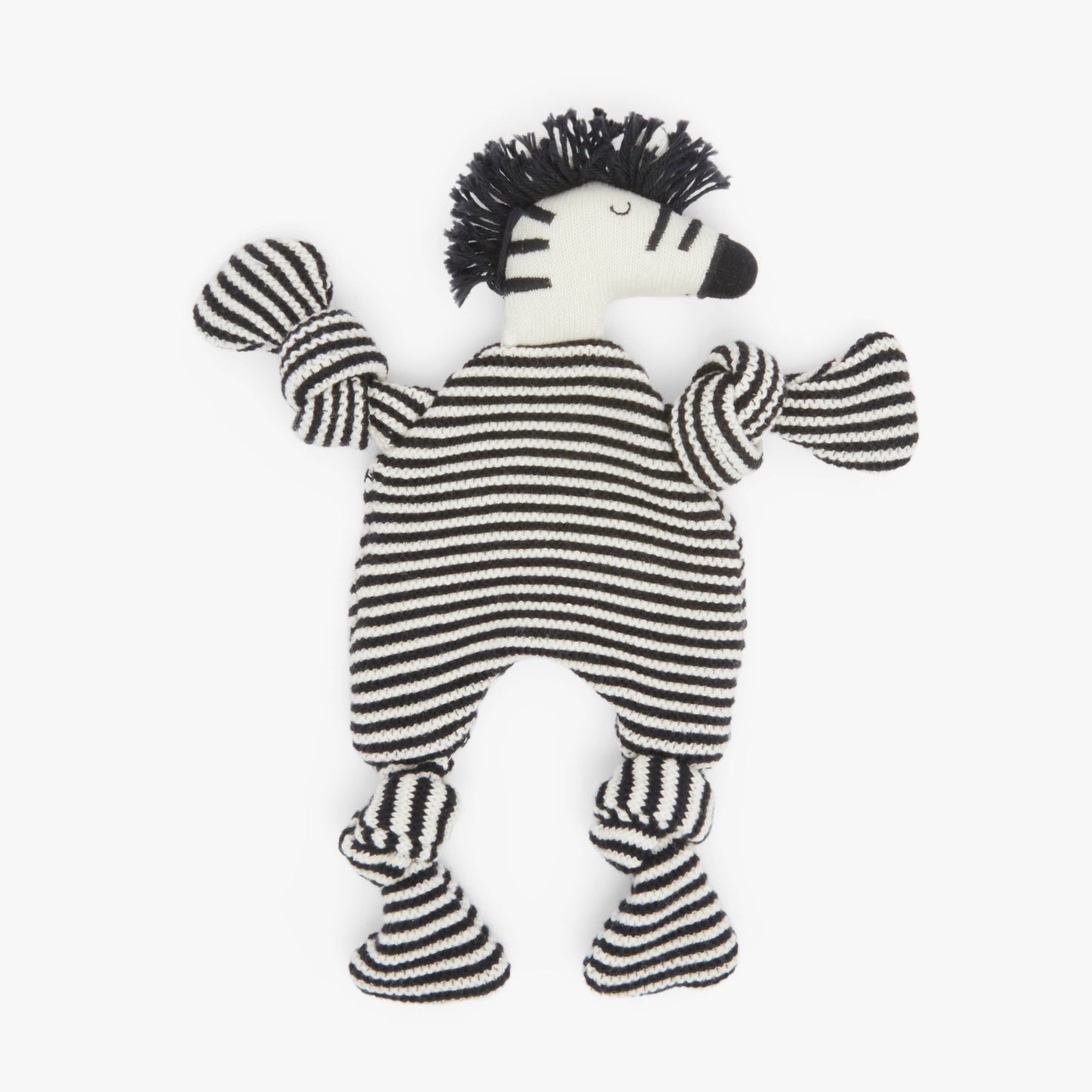 Knitted Baby Comforter Cuddle Cloth - Zebra