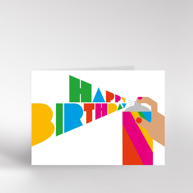Spray Can Happy Birthday Card