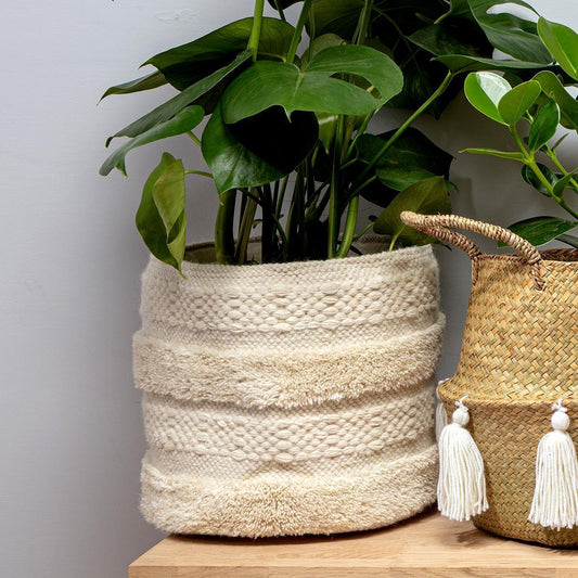 Woven Wool Storage Basket