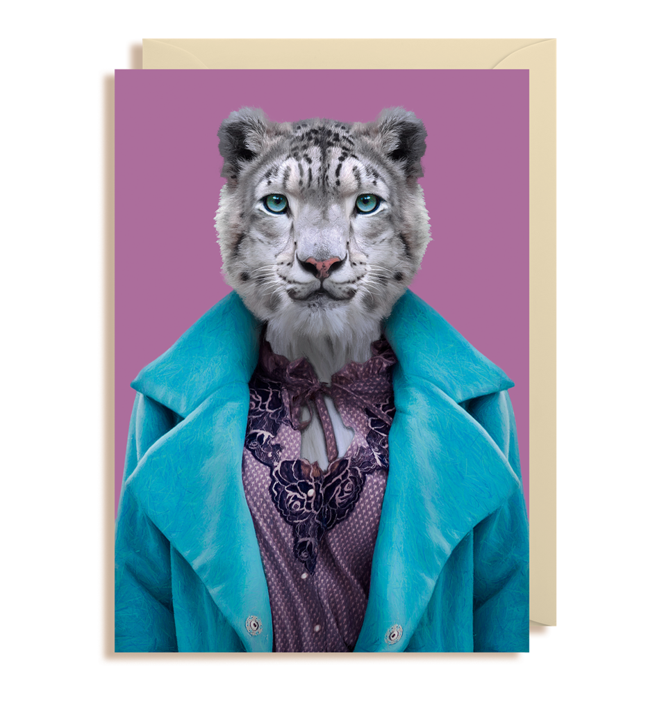 Zoo Pals Snow Leopard Greetings Card