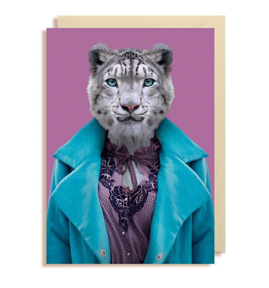 Zoo Pals Snow Leopard Greetings Card