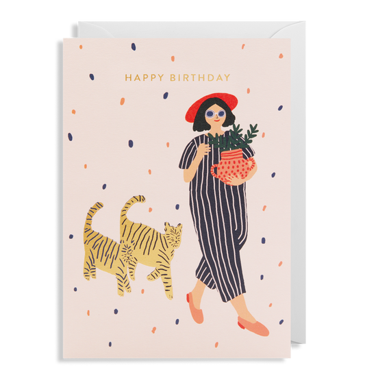 Happy Birthday Cat Greetings Card