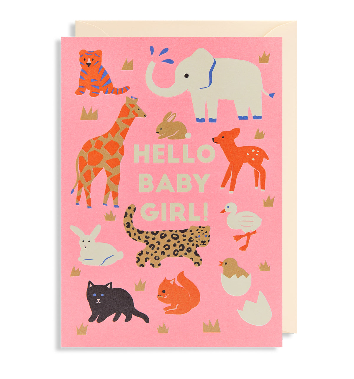 Hello Baby Girl Greetings Card