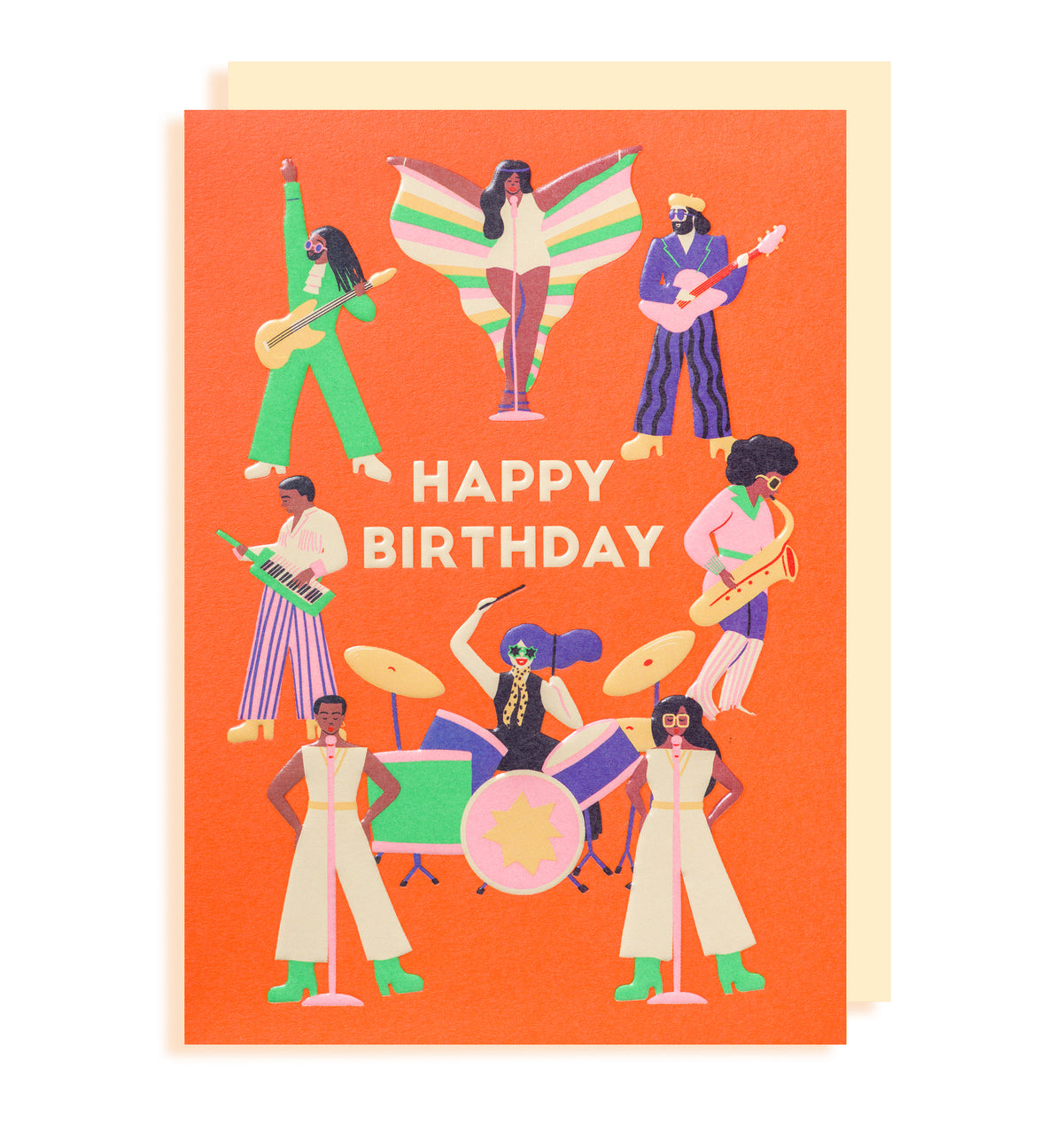 Funky Band Birthday Greetings Card