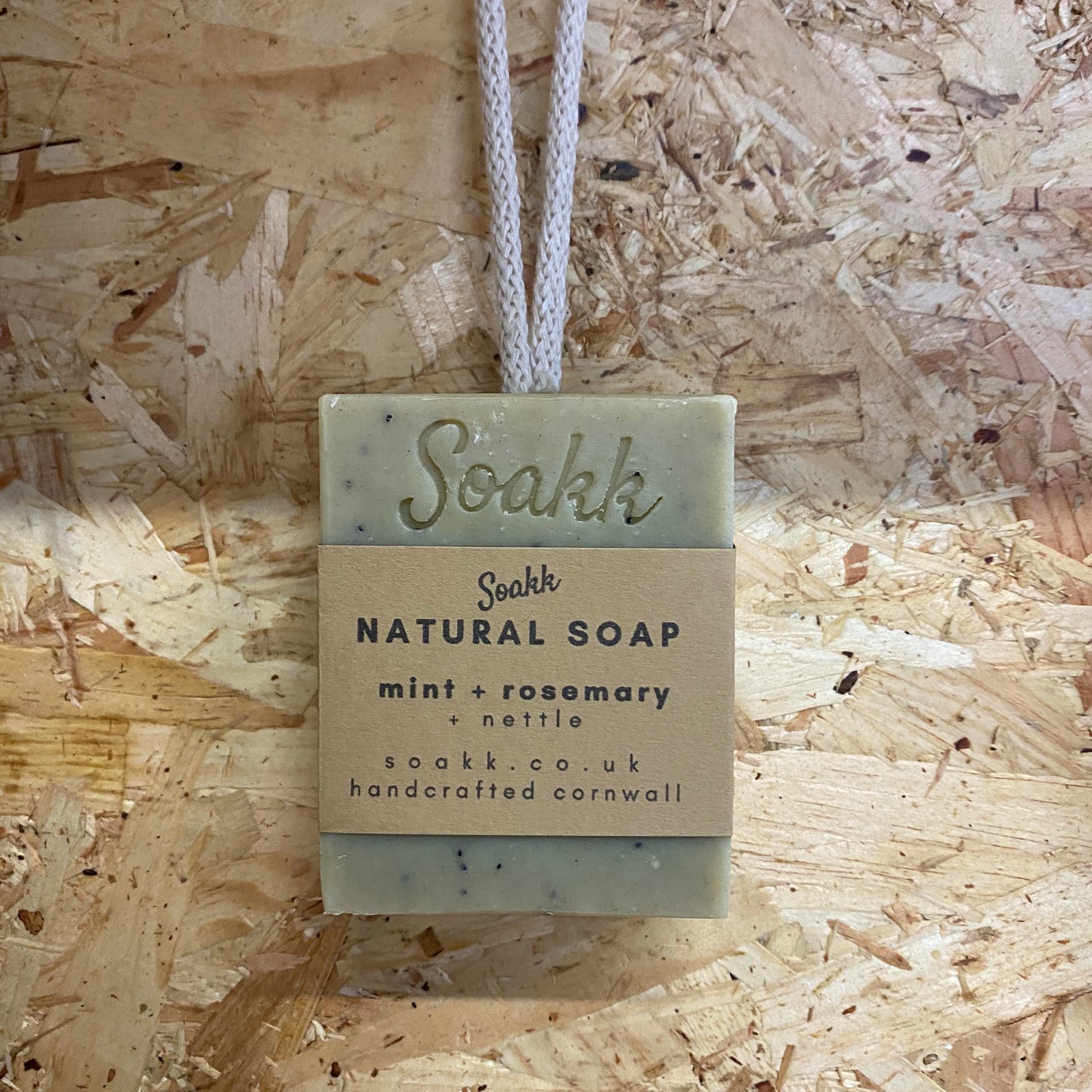 Mint + Rosemary + Nettle Natural soap on a rope