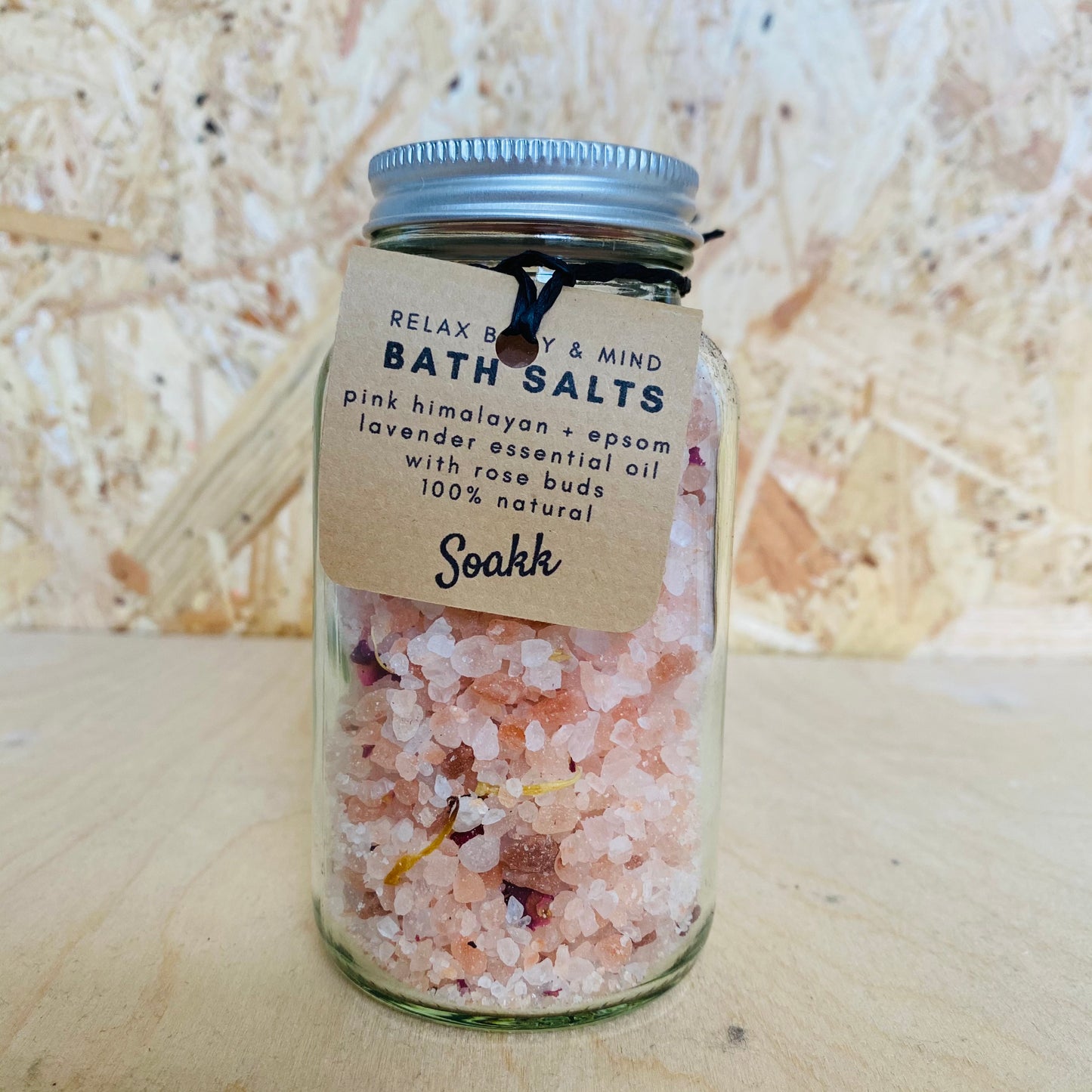 Pink Himalayan + Epsom Lavender oil bath salts