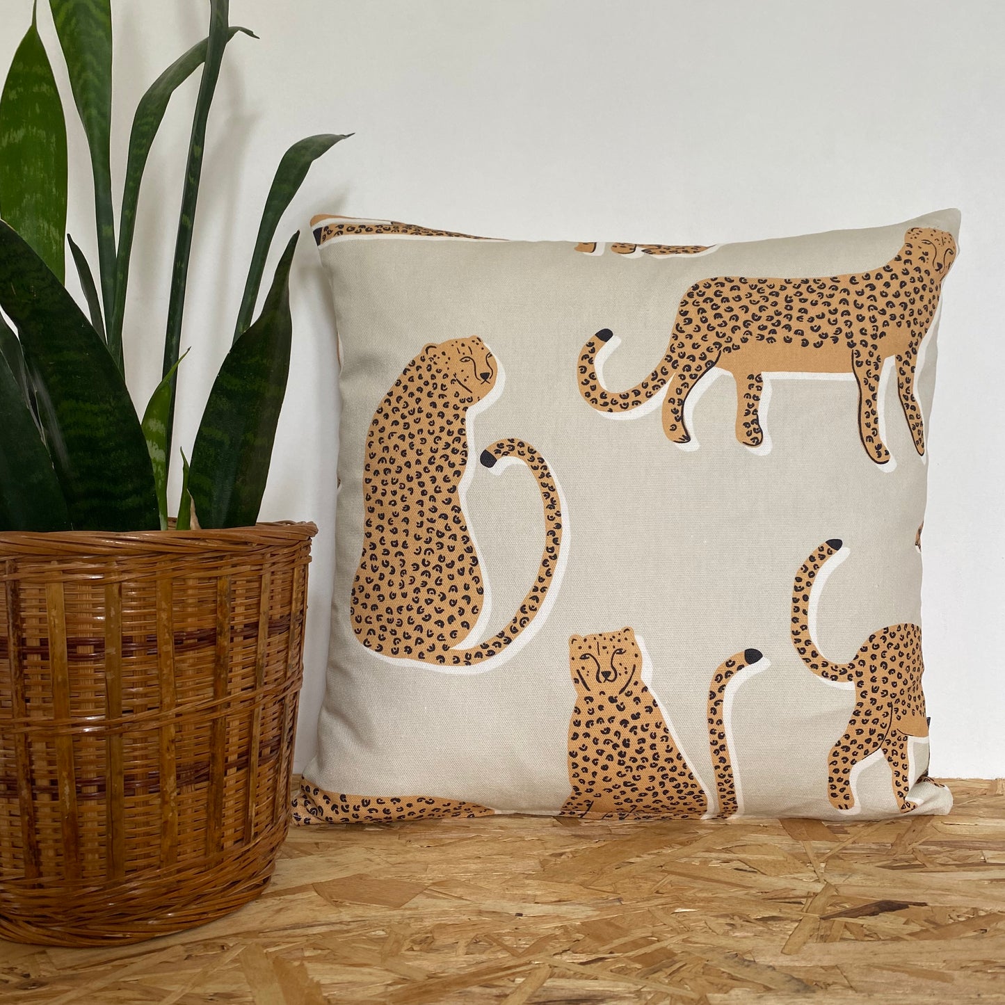 Leopard Cushion - Natural