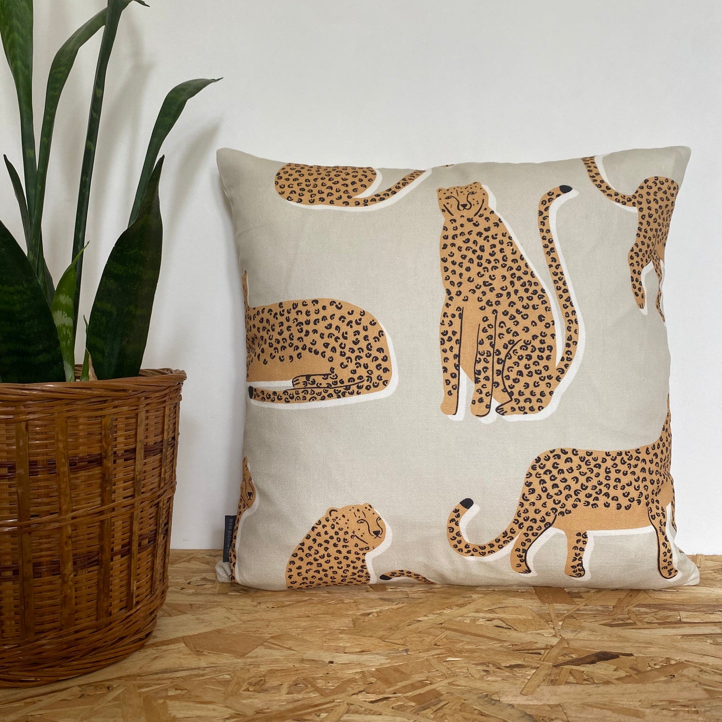 Leopard Cushion - Natural