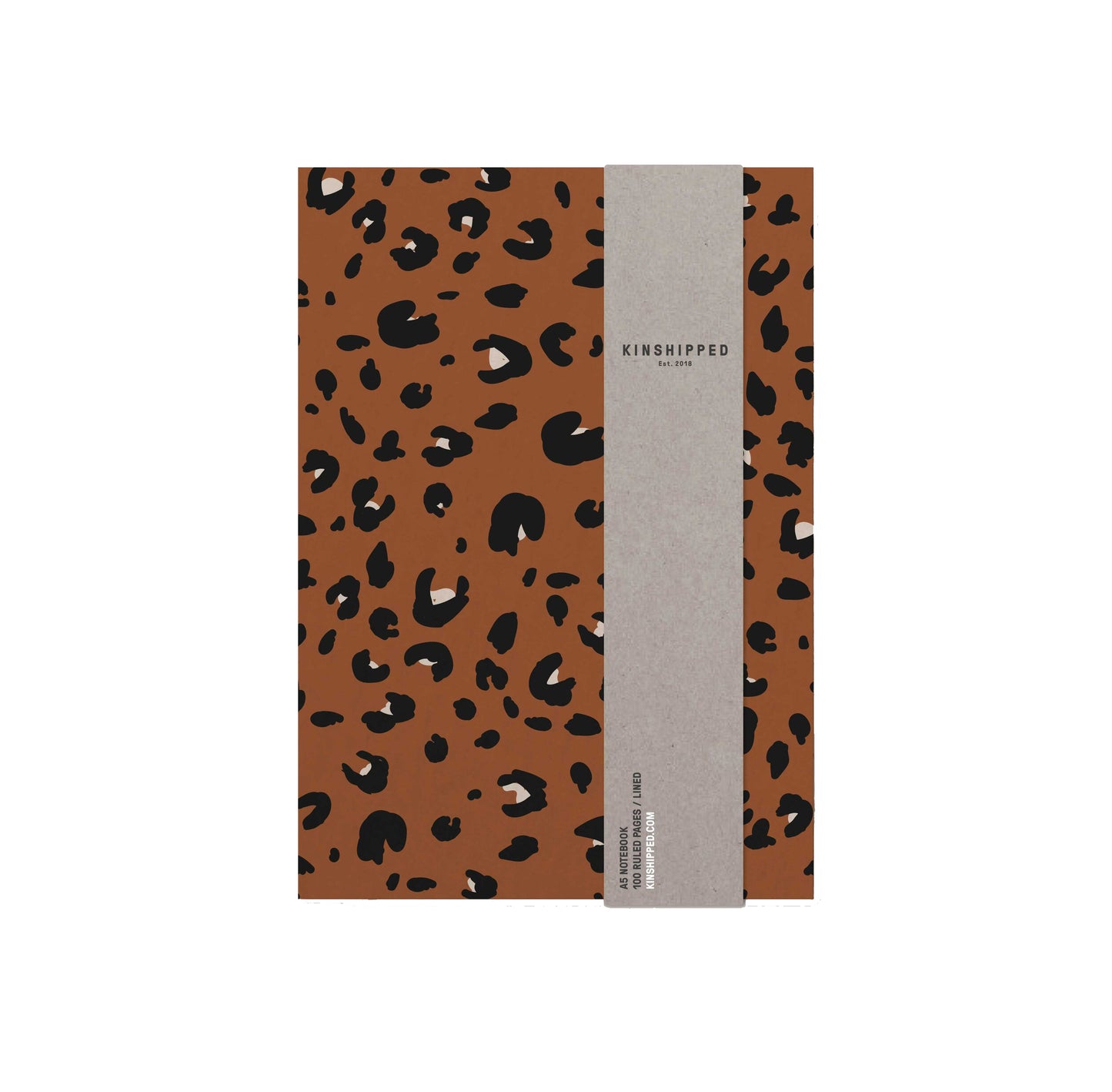 Leopard Print Notebook | Rust