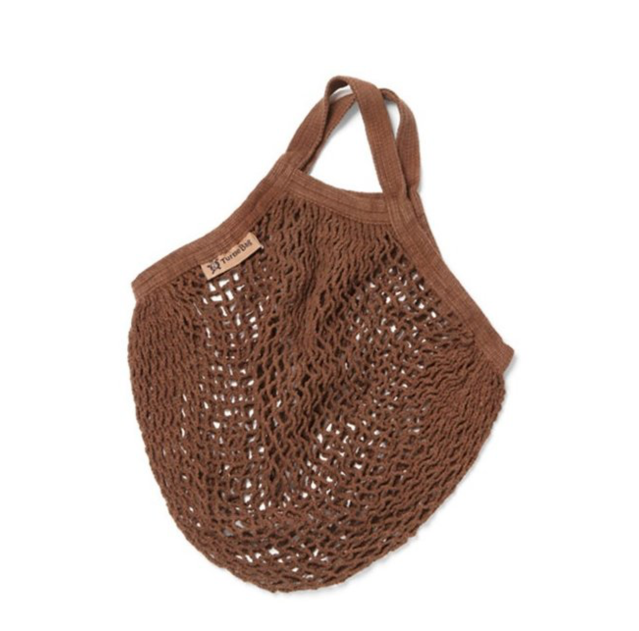 Short Handled Organic Cotton String Bag - Cocoa
