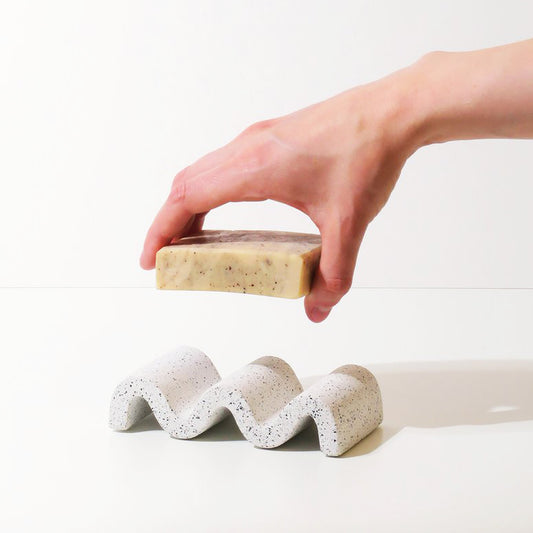 Concrete Wave Soap Dish | Terrazzo