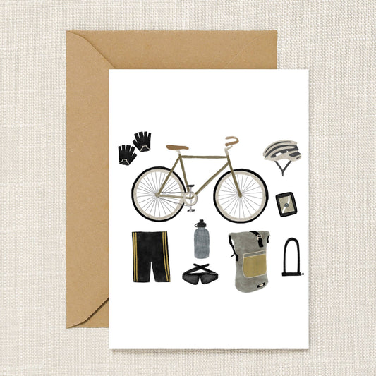 Cycling Essentials Greeting Card